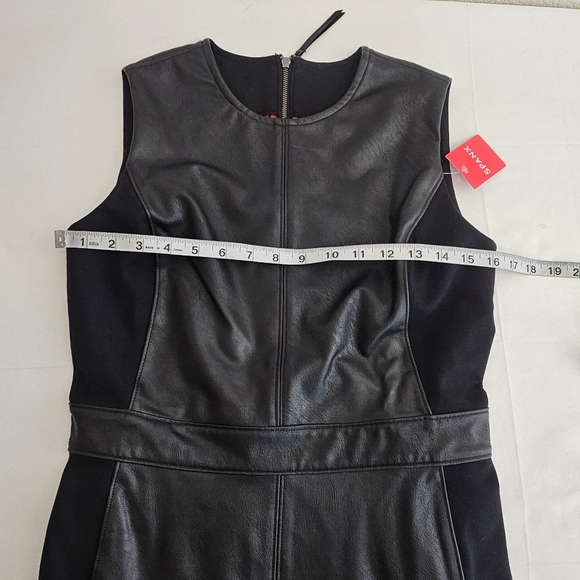 NWT Spanx Faux Leather Sheath Midi Dress Black Size S – Sculpting Luxe - Picture 10 of 16